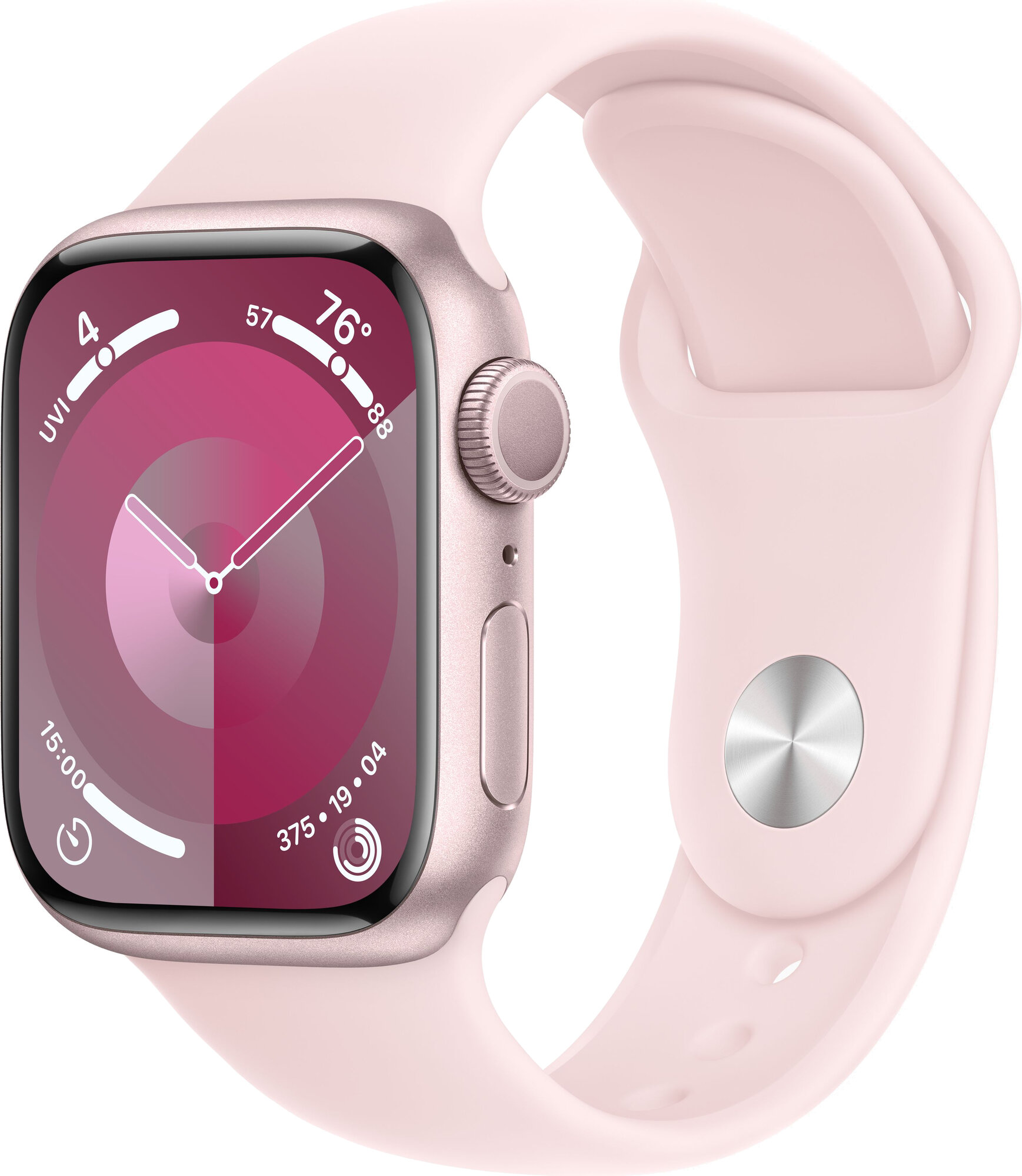 Умные часы Apple Watch Series 9 45 мм Aluminium Case GPS, Pink/Light Pink Sport Band