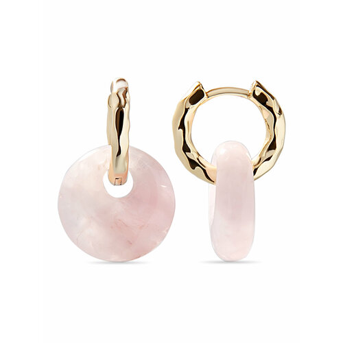 Серьги-трансформеры Omnia кварц розовый 1685₽