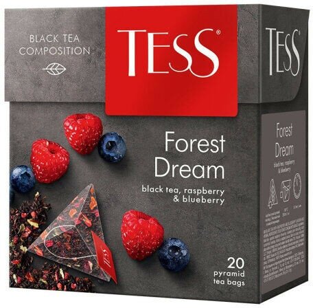 Чай черный в пирамидках Tess Forest Dream (Тесс Форест Дрим), 20*1,8 г