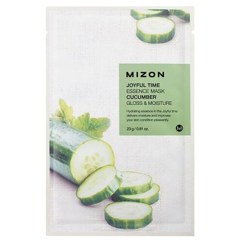 Mizon Joyful Time Essence Mask Cucumber тканевая маска с экстрактом огурца, 23 г, 23 мл тканевая маска с экстрактом центеллы азиатской eyenlip cica moisture essence mask