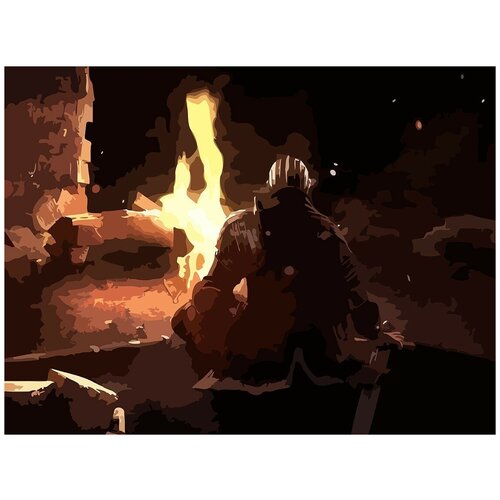 Картина по номерам на холсте игра Dark Souls - 6787 Г 30x40