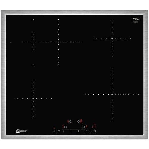 Индукционная варочная панель NEFF T36BD60N1, с рамкой, цвет панели серебристый, цвет рамки серебристый