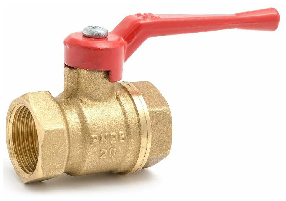 фото Кран шаровой Бологое 11б27п1 гайка-гайка ВР-ВР (ВН-ВН), рычаг Ду-20 (3/4")