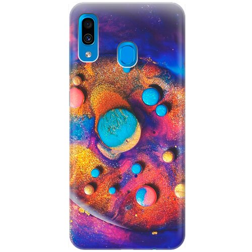 фото Re:pa накладка transparent для samsung galaxy a20 / a30 с принтом "красочные капли"