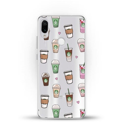 фото Силиконовый чехол кофе на xiaomi redmi note 7 pro andy & paul