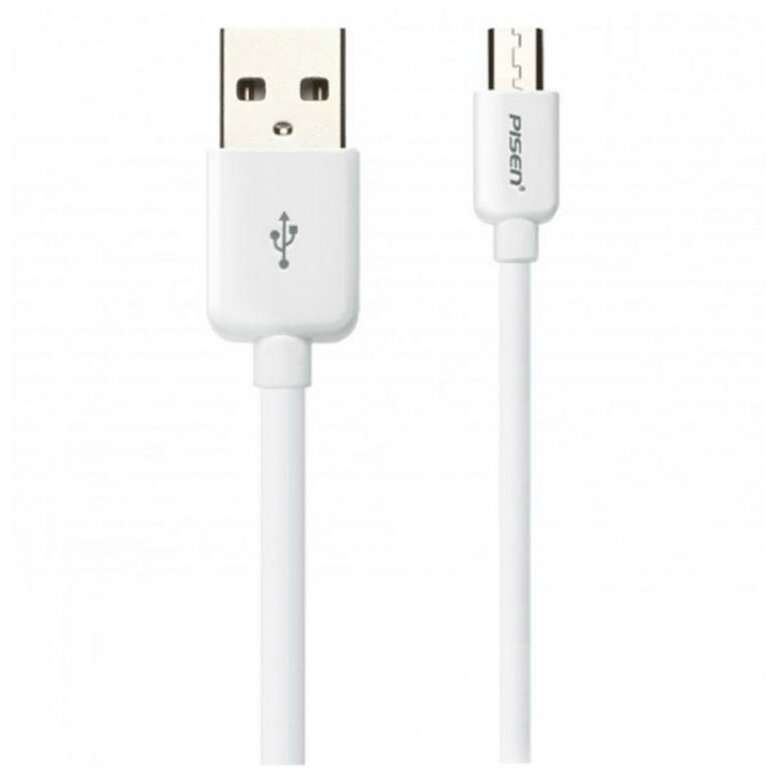 Кабель USB - MicroUSB MU01 (1.5 м.) Белый (Pisen)