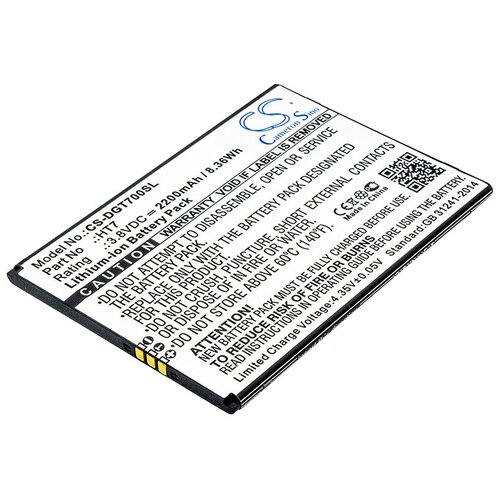 Аккумулятор CS-DGT700SL HT7 для Doogee Homtom HT7, T7, T7 Pro 3.8V / 2200mAh / 8.36Wh brand new high quality 4050mah homtom s9 battery for homtom s9 mobile phone