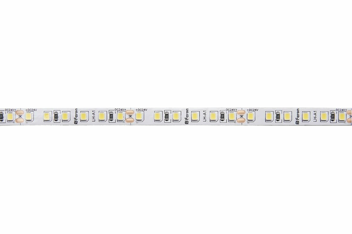 5м. Светодиодная лента белого цвета 4000К 2835 6W 24V 60LED/m IP20 Feron LS500 41525 - фото №8