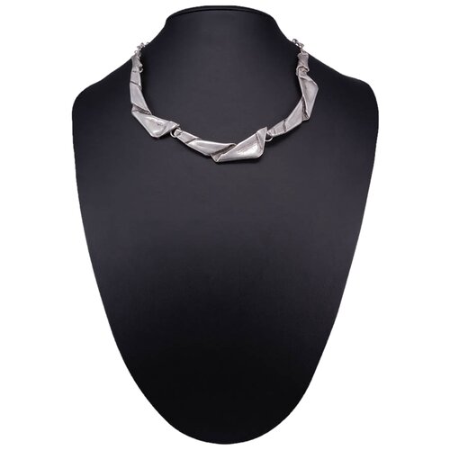 Ожерелье бижутерное Гнутый металл (Бижутерный сплав, Серебристый) 53823