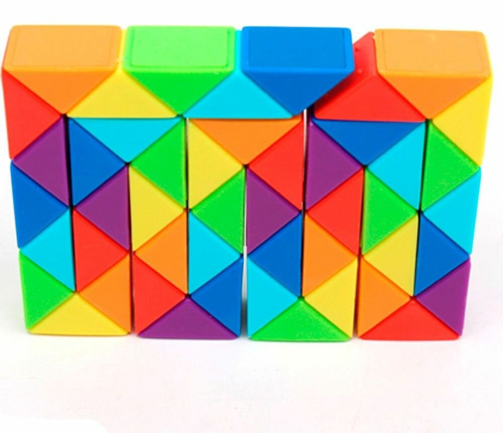 Змейка Рубика 50 блоков , развивающая головоломка для детей