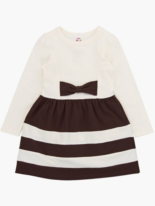 Платье Mini Maxi, размер 110, белый, коричневый