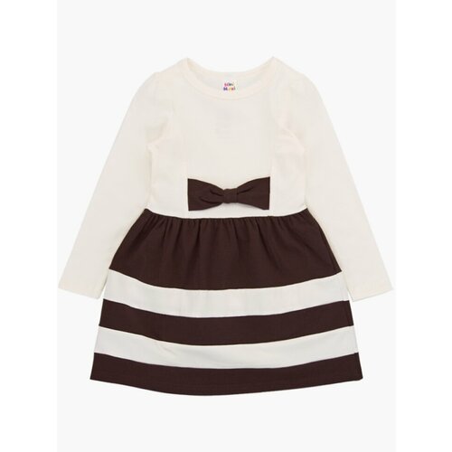 футболка mini maxi размер 92 коричневый белый Платье Mini Maxi, размер 104, белый, коралловый