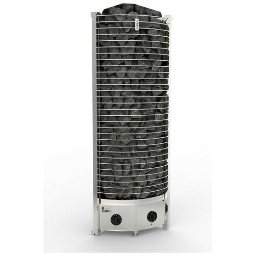 фото Th4-60nb-cnr-p печь для бани электрическая угловая tower, встроенный пульт управления с таймером и термостатом sawo