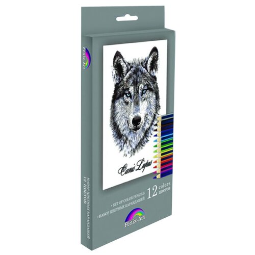 Fenix-Art Трехгранные цветные карандаши Premium 12 цветов (32870), 12 шт.
