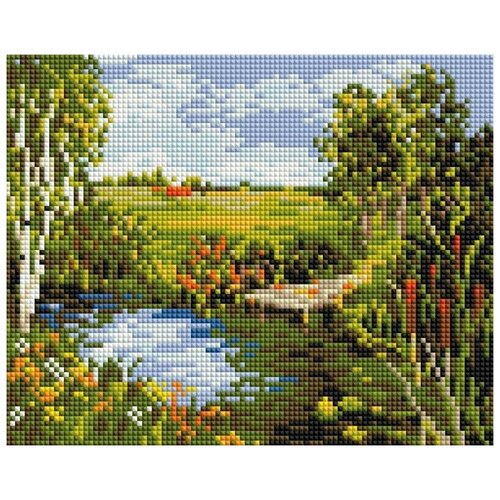 фото Речная прохлада набор для выкладывания стразами 20х25 белоснежка 423-st-ps