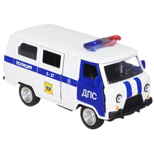 Микроавтобус ТЕХНОПАРК УАЗ 39625 ДПС (X600-H09021-R) 1:50, 9 см, белый машинка металл 1 34 motorro полиция дпс открывающиеся двери