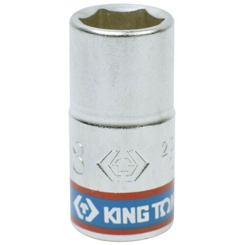 Головка торцевая стандартная шестигранная 1/4, 8 мм KING TONY 233508M