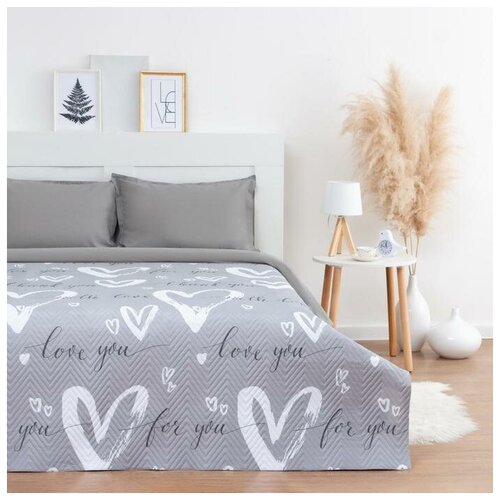 Покрывало евро Сердца 200 210 5см микрофайбер 100 пэ 2840₽