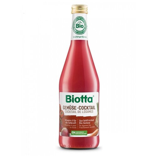 Сок Biotta (Биотта) Gemuse-Cocktail, мультиовощной с пряными травами и морской солью 0.5 л х 6 шт, стекло