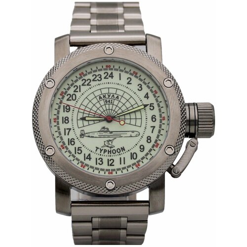Наручные часы ТРИУМФ Часы 941 / Акула (Typhoon) механические с автоподзаводом (сапфировое стекло) 1147.2, белый