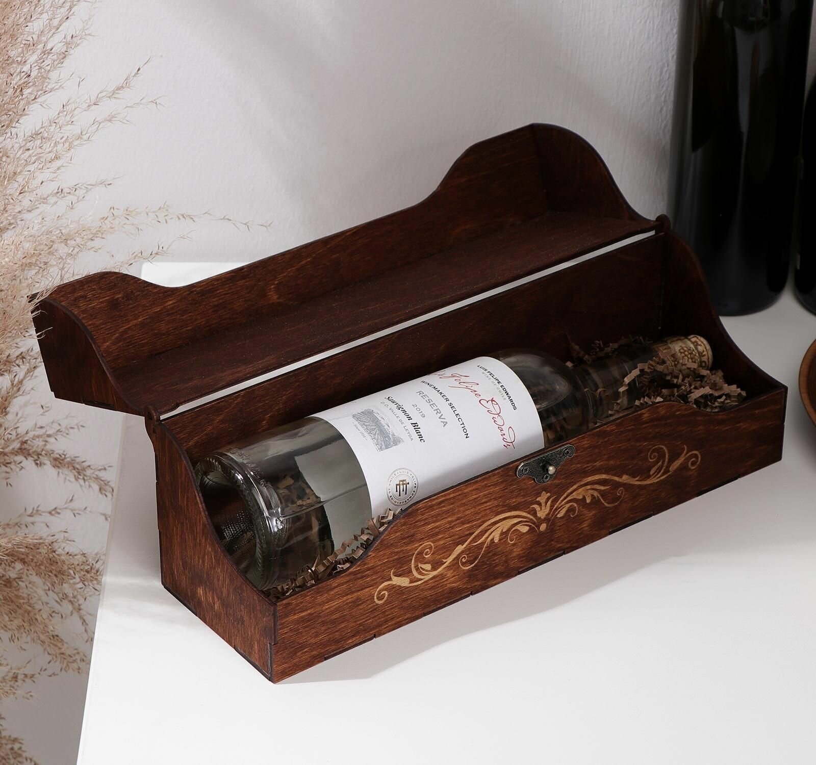 Adelica Ящик для вина Adelica «Тоскана», 33,5×10×10,2 см, цвет тёмный шоколад - фотография № 7