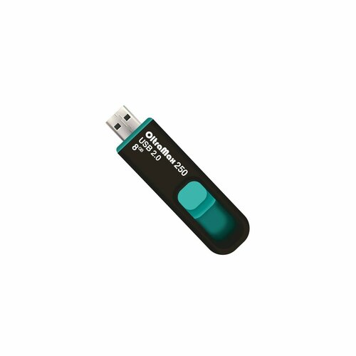 Флешка 250, 8 Гб, USB2.0, чт до 15 Мб/с, зап до 8 Мб/с, бирюзовая