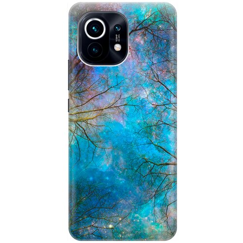 фото Re:pa накладка transparent для xiaomi mi 11 с принтом "ночное небо в ветвях"
