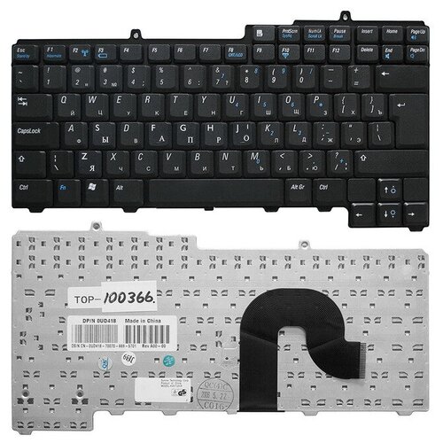 Клавиатура для ноутбука Dell Inspiron 1300 120L PP21L B120 Latitude 120L Series Г-образный Enter Черная без рамки PN 0UD418 176000₽