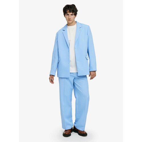 Пиджак FABLE, силуэт свободный, размер L, голубой