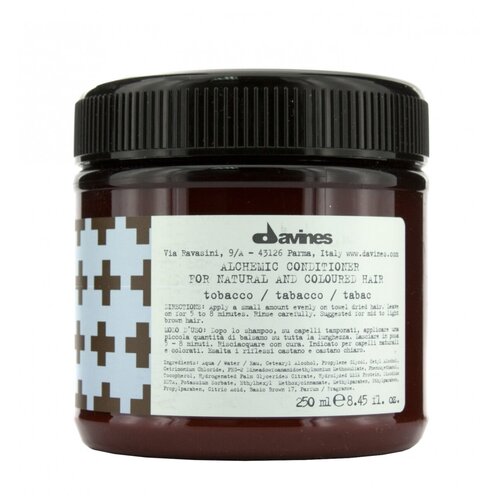 Davines Alchemic Conditioner For Natural and Coloured Hair - Давинес Алхимик Кондиционер для натуральных и окрашенных волос (табак), 250 мл -