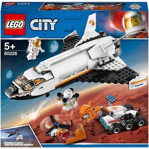 Конструктор LEGO City 60226 Шаттл для исследований Марса, 273 дет. lego city 60078 обслуживающий шаттл 155 дет