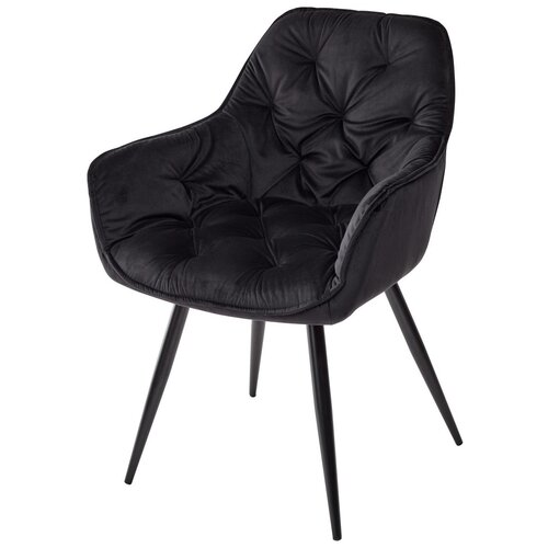 фото Стул-кресло malta bluvel-19 black, велюр / ножки чёрные m-city m city
