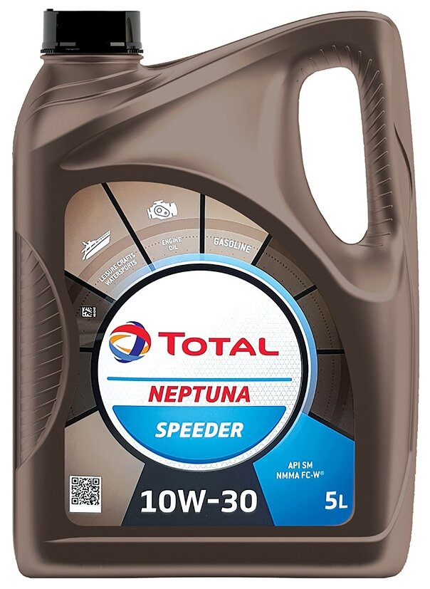 Полусинтетическое моторное масло TOTAL Neptuna Speeder 10W30, 5 л
