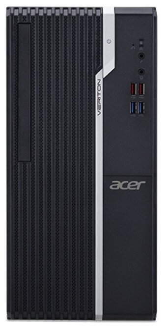 Компьютер ACER Veriton S2680G i3-10105/8GB DDR4 2666/256GB SSD M.2/Intel UHD 630/DVD-RW/USB KB &Mouse/NoO Black