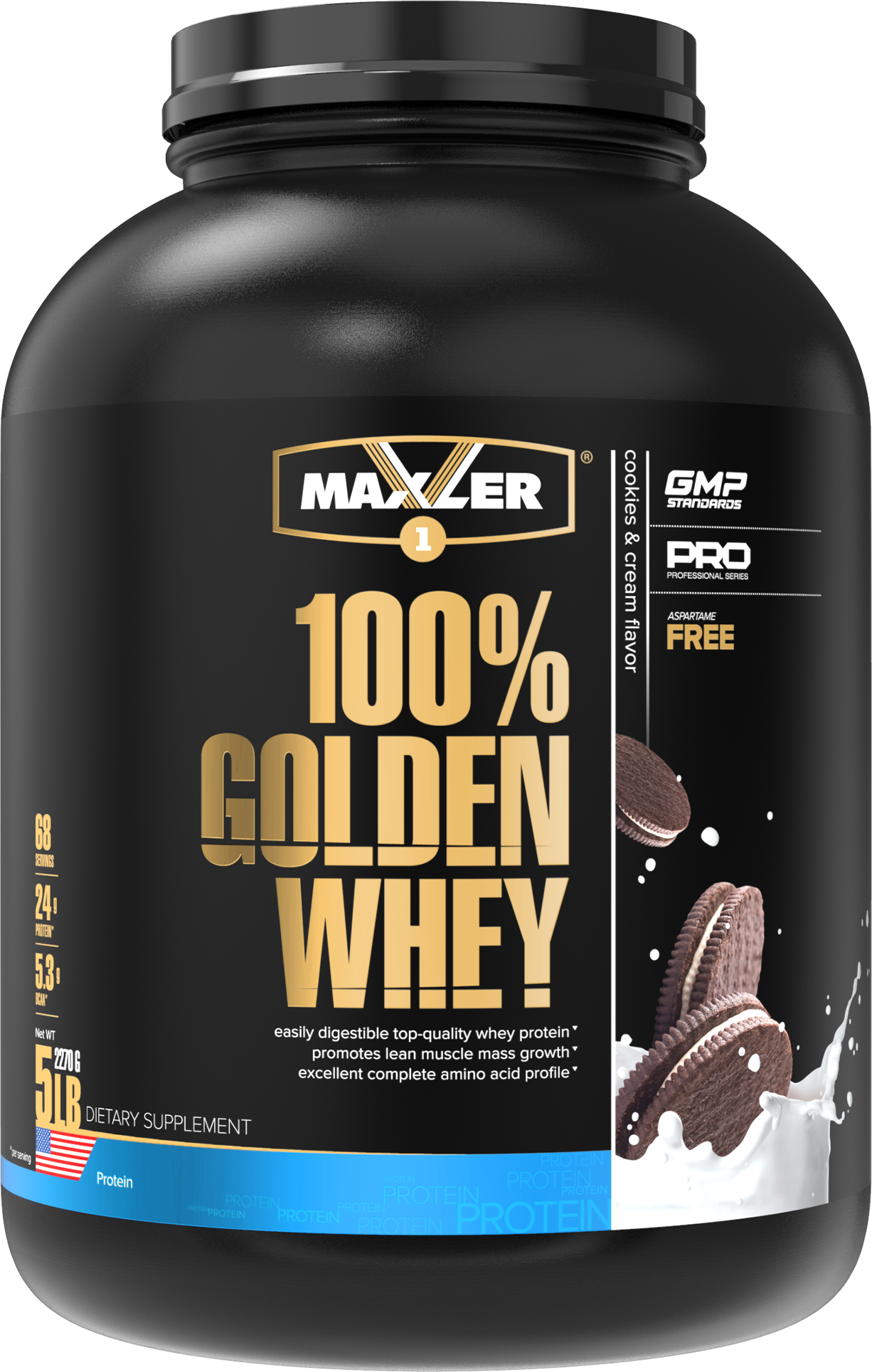 Протеин сывороточный Maxler 100% GOLDEN WHEY Pro 5 lb (2270 гр.) - Печенье с кремом