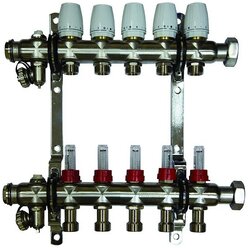 Коллектор с расходомерами в сборе на 5 выходов TeRma
