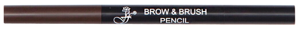 FFLEUR Карандаш для бровей BR-152 автом.Brown с щеточкой Brow+Brush Pencil