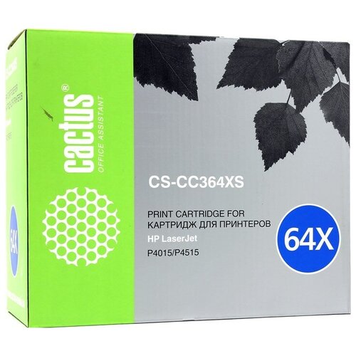 Картридж Cactus CS-CC364XS, черный, 24000 страниц, совместимый для LaserJet P4015dn / P4015n / P4015tn / P4015x / P4515xm / P4515n / P4515tn / P4015x