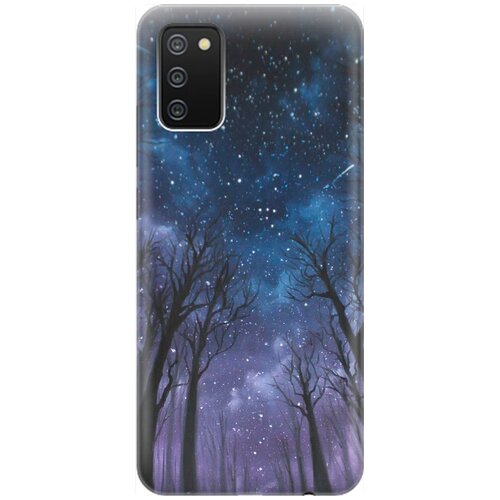 фото Ультратонкий силиконовый чехол-накладка для samsung galaxy a02s с принтом "ночной лес" gosso