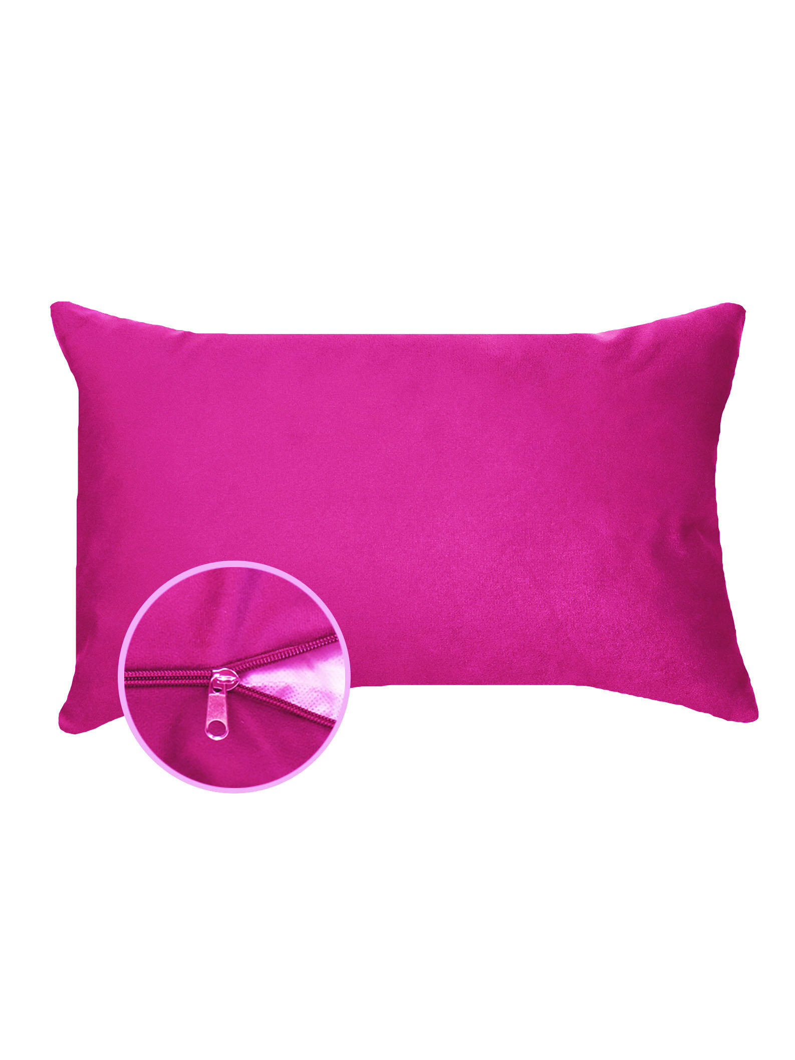 Подушка декоративная на диван классика велюр 35х55 см розовый