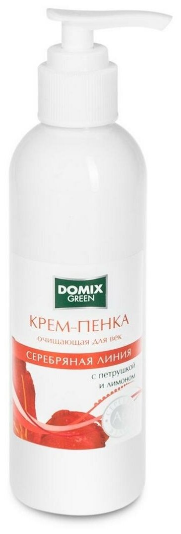 Domix Крем-пенка очищающая для век с наносеребром и экстрактом лимона, 200 мл