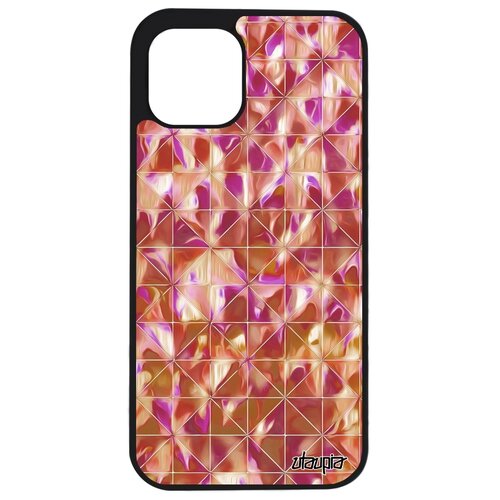 фото Чехол для телефонов iphone 12, "плиточный мотив" геометрический ромб utaupia