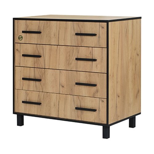 Комод Ивару Лофт 8 Дуб Крафт Золотой 90x50x90 см