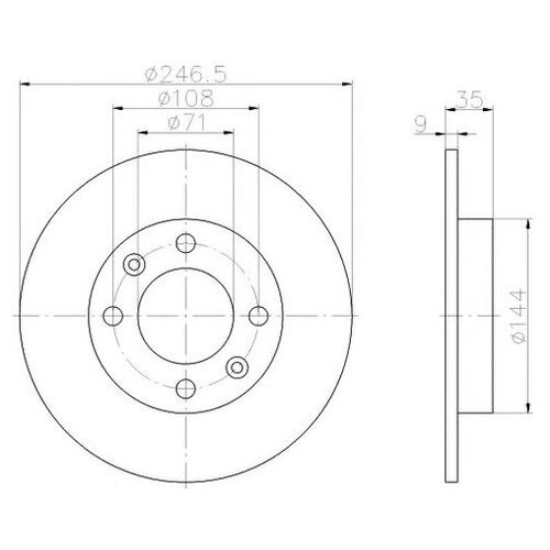 Диск Тормозной Шт. 2 HELLA PAGID арт. 8DD 355 108-391