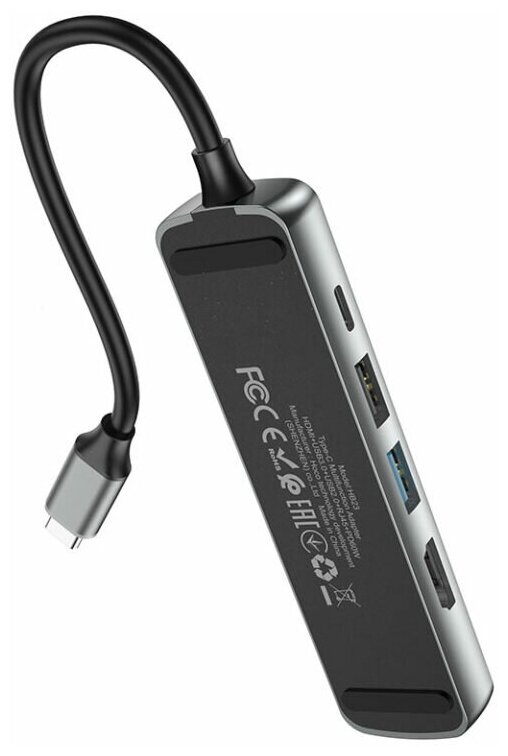 USB-концентратор Type-C Хаб Hub HB23 Easy view HDMI USB30 USB20 RJ45 PD