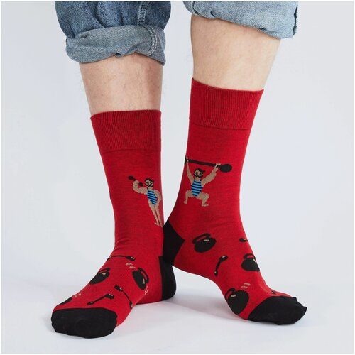 Носки St. Friday, размер 34-37, красный носки st friday размер 34 37 синий красный