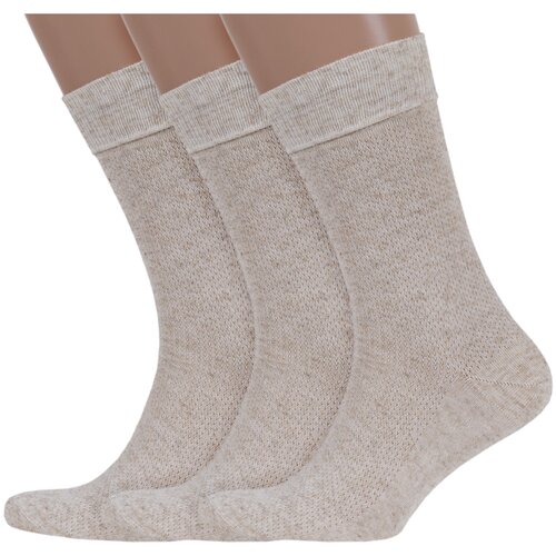 Комплект из 3 пар мужских льняных носков LORENZLine к11лен, льняные, размер 25 (39-40)