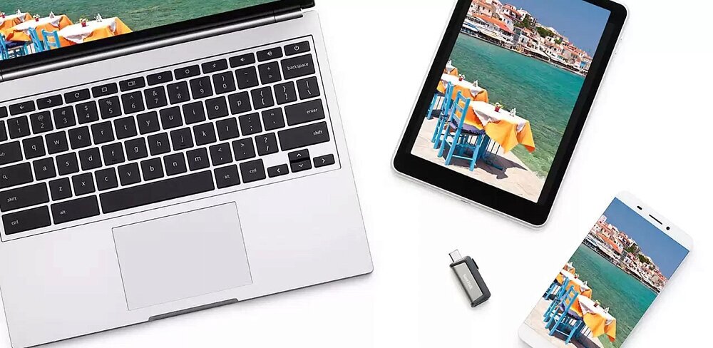 Флешка USB SANDISK Ultra Dual 16Гб, USB3.0, серый и узор [sdddc2-016g-g46] - фото №3