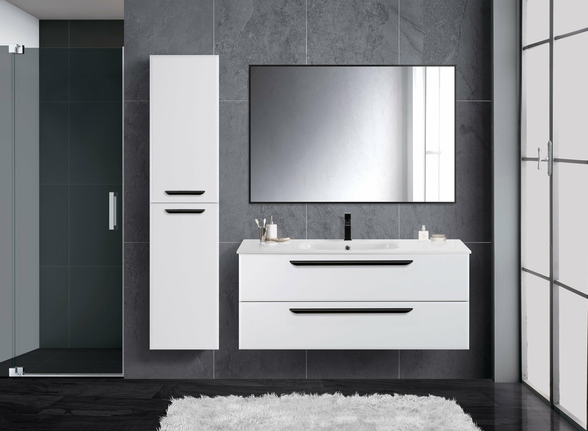 Мебель для ванной CEZARES ECO-CER 1200 Bianco Opaco (эмаль) - фотография № 1