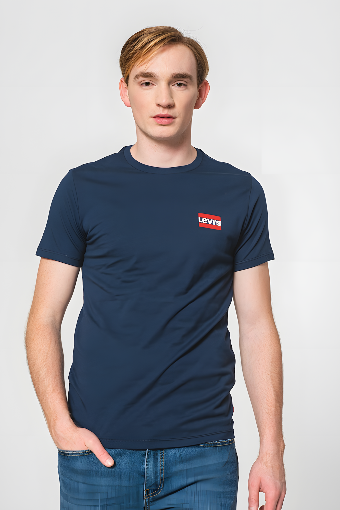 Футболка Levi's, 2 шт., размер M, белый/темно-синий — фото 1